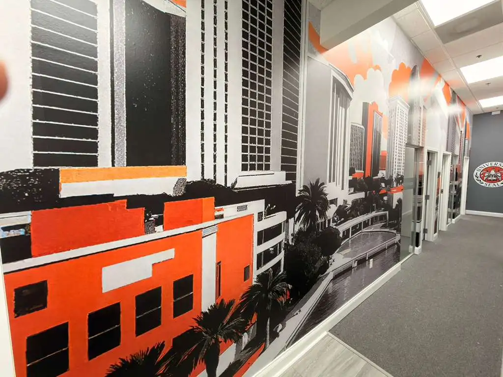 Corporate Office Lobby Mural Wall Wrap